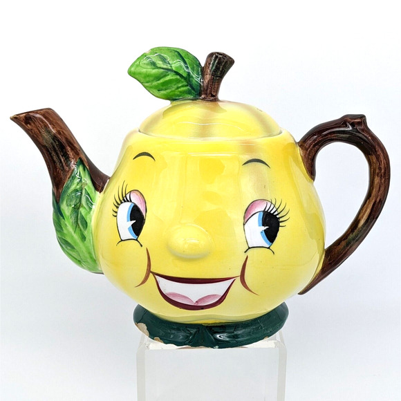 Py Kitchen Vintage Anthropomorphic Teapot Py Miyao Pear Face Japan